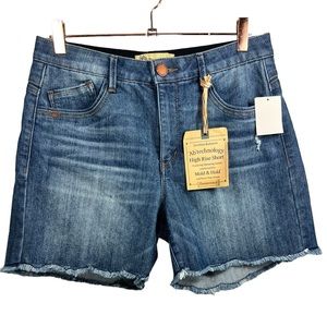NWT Democracy Ab Technology High Rise Denim Shorts 8